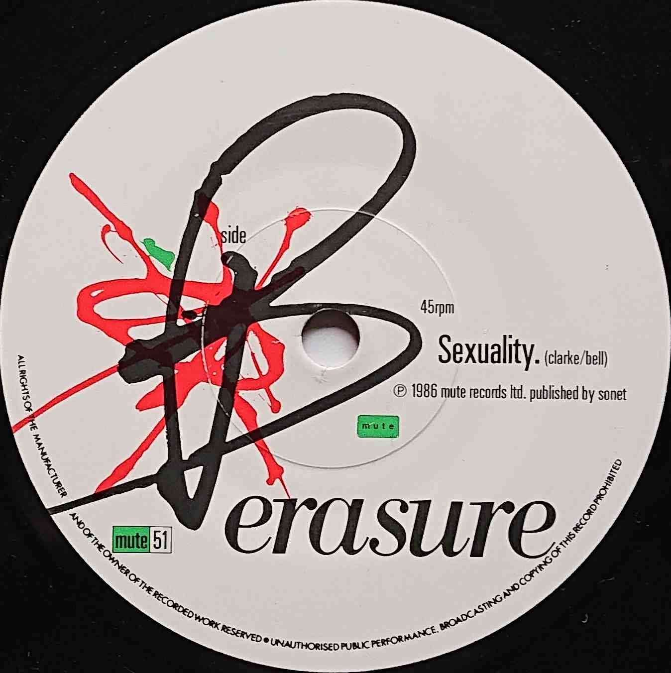 MUTE 51 Sometimes Erasure  Label